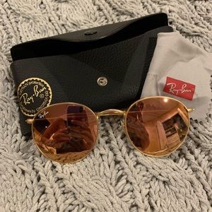 Rose Gold Reflective Raybans